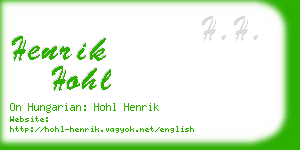henrik hohl business card